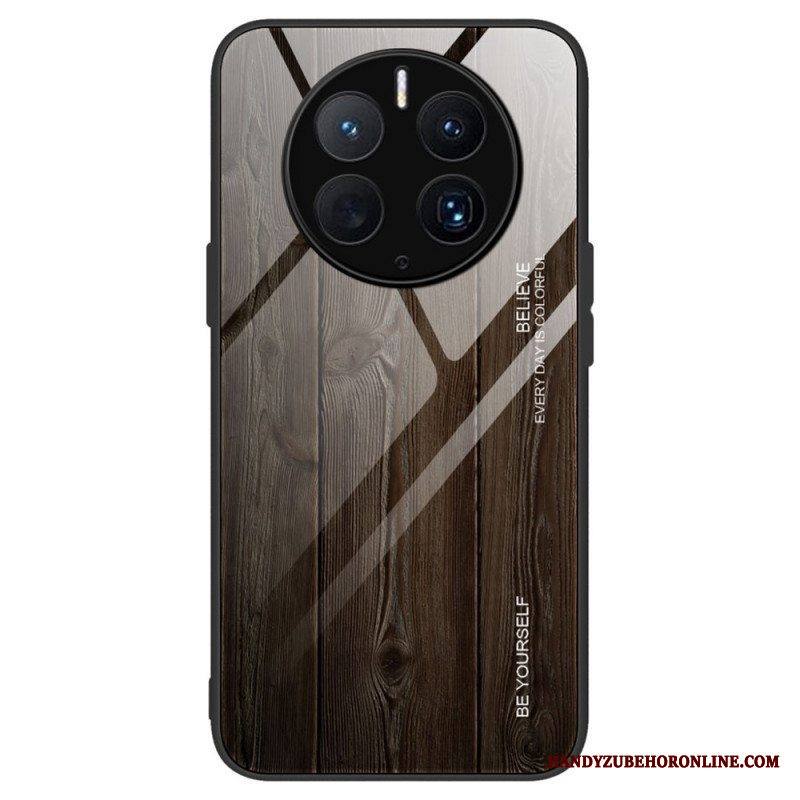 Case Huawei Mate 50 Pro Wood Design Karkaistu Lasi