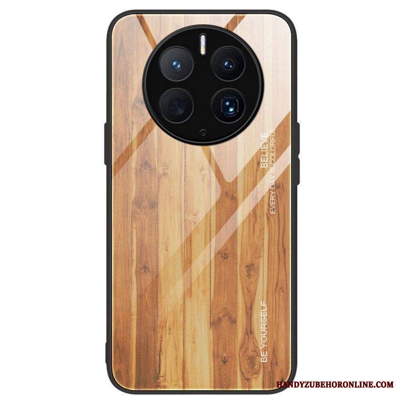 Case Huawei Mate 50 Pro Wood Design Karkaistu Lasi