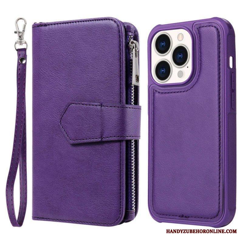 Case Nahkakotelo iPhone 14 Pro Lompakkokuori Lompakko Irrotettavalla