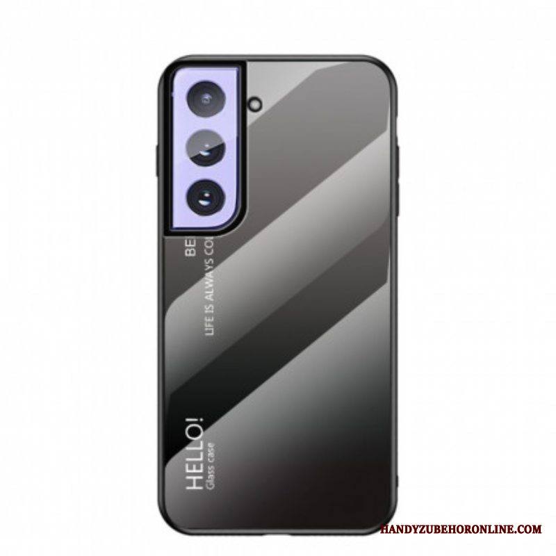 Case Samsung Galaxy S21 Plus 5G Karkaistu Lasi Hello