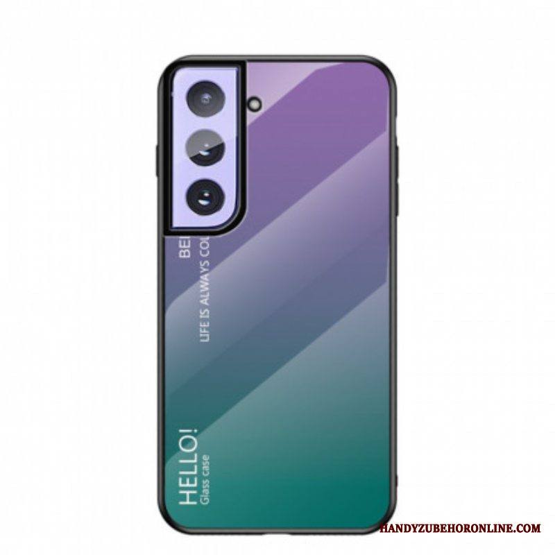 Case Samsung Galaxy S21 Plus 5G Karkaistu Lasi Hello