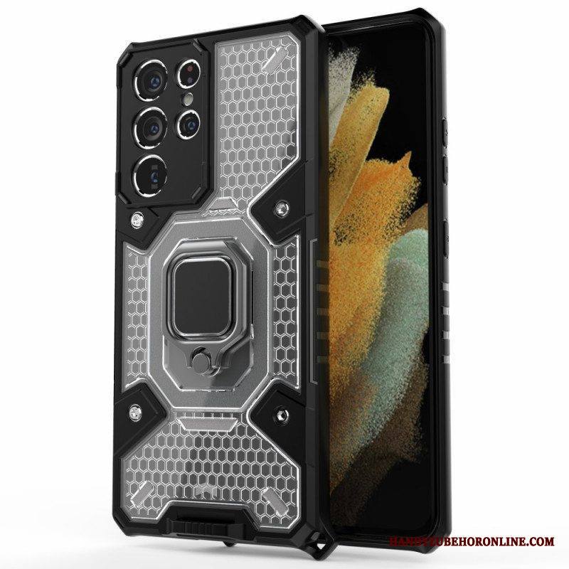 Case Samsung Galaxy S21 Ultra 5G Hunajakenno Renkaalla