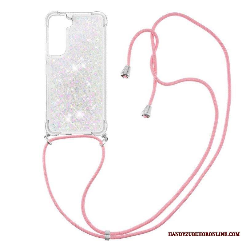 Case Samsung Galaxy S22 5G Paljetteja Kiristysnyörillä