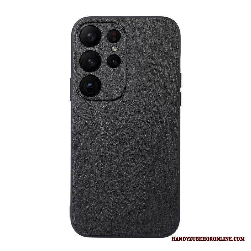 Case Samsung Galaxy S23 Ultra 5G Tyylikäs Nahkainen Puuefekti
