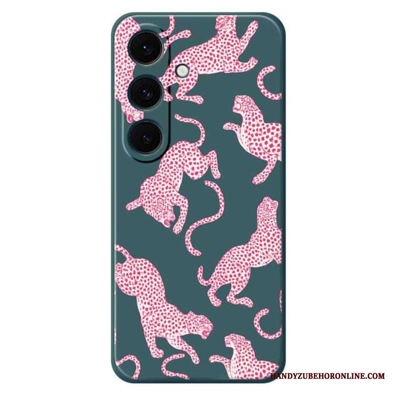 Case Samsung Galaxy S25 Fe Puhelinkuoret Vaaleanpunainen Leopardikuvioinen Silikoni