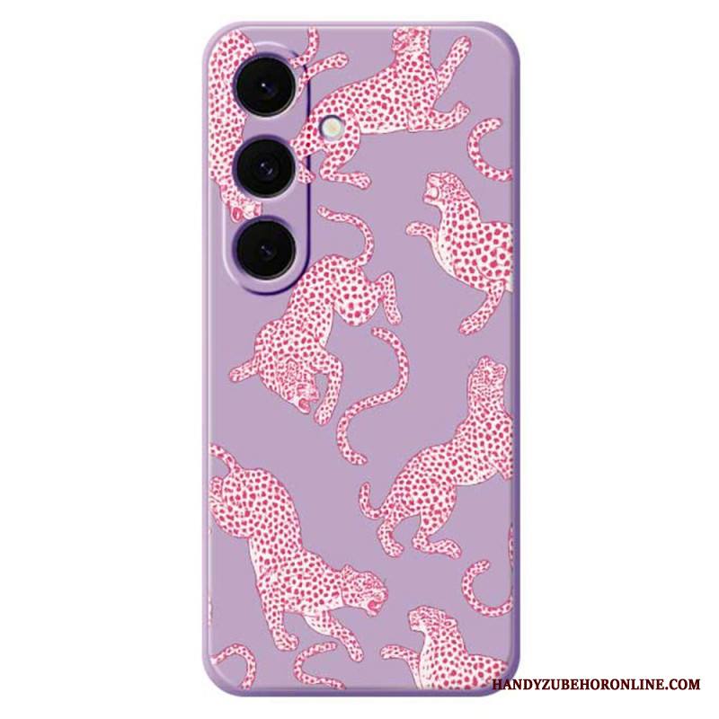 Case Samsung Galaxy S25 Fe Puhelinkuoret Vaaleanpunainen Leopardikuvioinen Silikoni