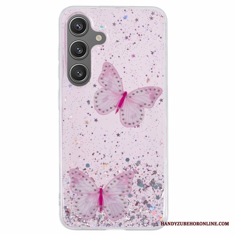 Case Samsung Galaxy S25 Plus 5g Puhelinkuoret Paljetteja Ja Perhosia