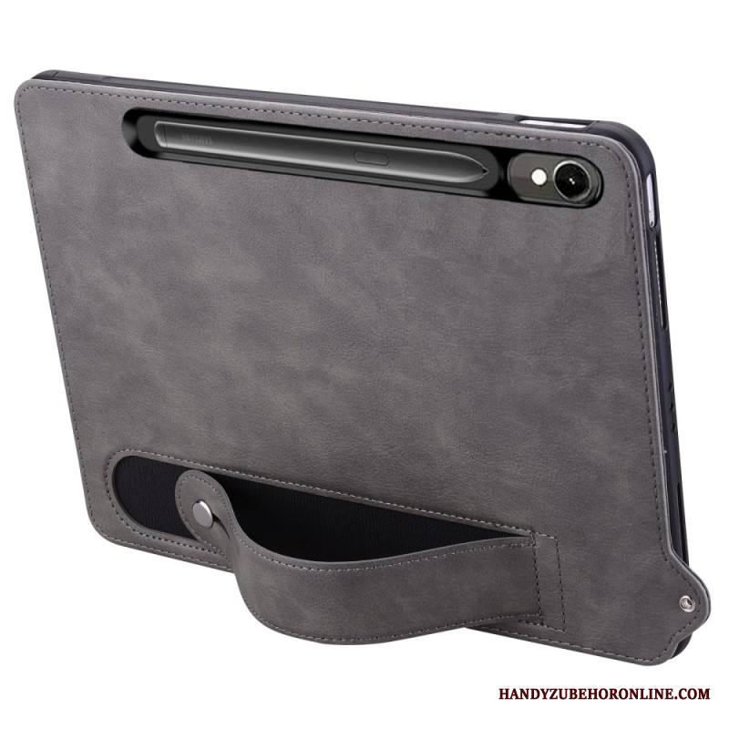 Case Samsung Galaxy Tab S10 Fe Puhelinkuoret Nahkaefekti Hihnalla