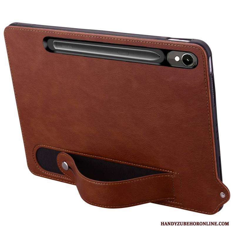 Case Samsung Galaxy Tab S10 Fe Puhelinkuoret Nahkaefekti Hihnalla