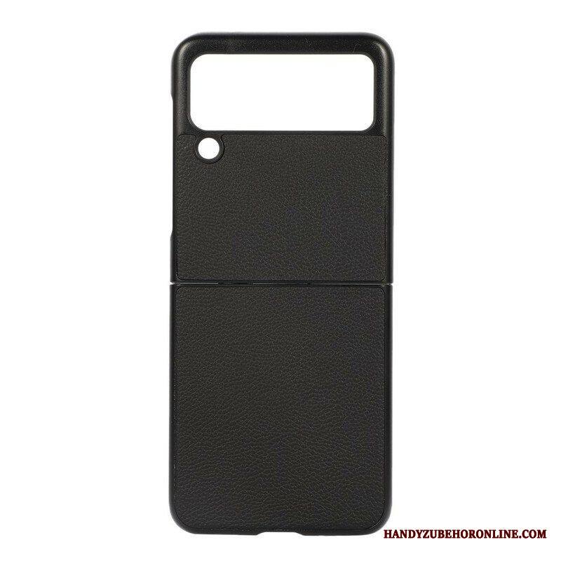Case Samsung Galaxy Z Flip 3 5G Kotelot Flip Aitoa Litsi-nahkaa