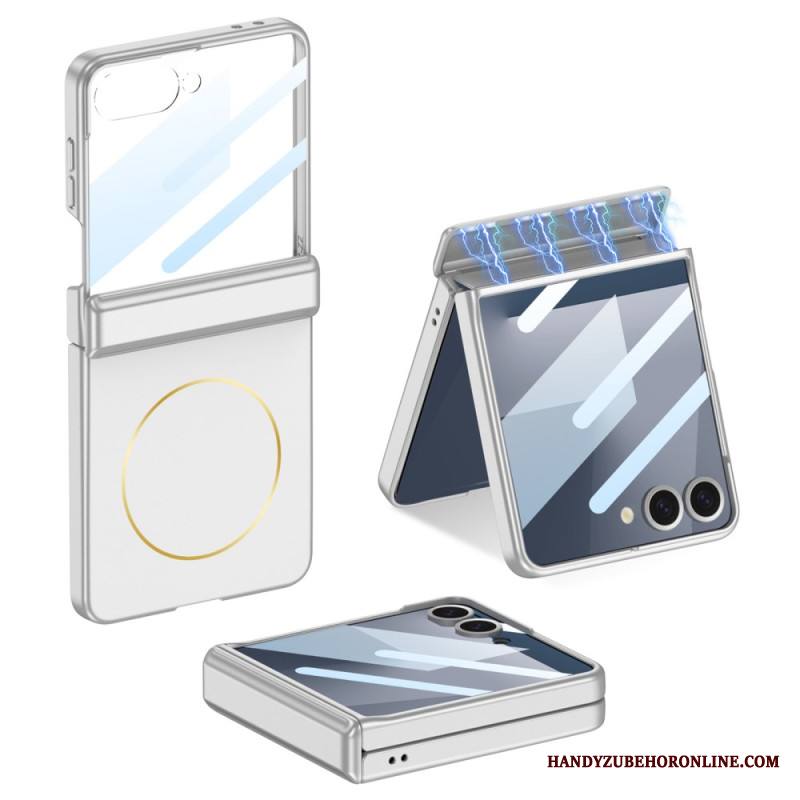 Case Samsung Galaxy Z Flip 7 Puhelinkuoret Magneettisella Kiinnityksellä Saranasuojalla Ja Gkk-brändäyksellä