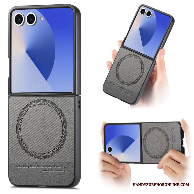 Case Samsung Galaxy Z Flip 7 Puhelinkuoret Magsafe-yhteensopiva Farkkuteksturoitu Nahka