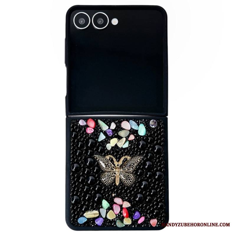 Case Samsung Galaxy Z Flip 7 Puhelinkuoret Strassilla Koristeltu Perhoskoriste