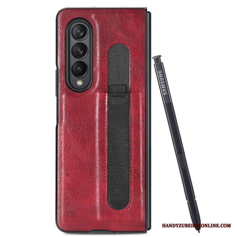 Case Samsung Galaxy Z Fold 4 Keinonahkainen Kynä