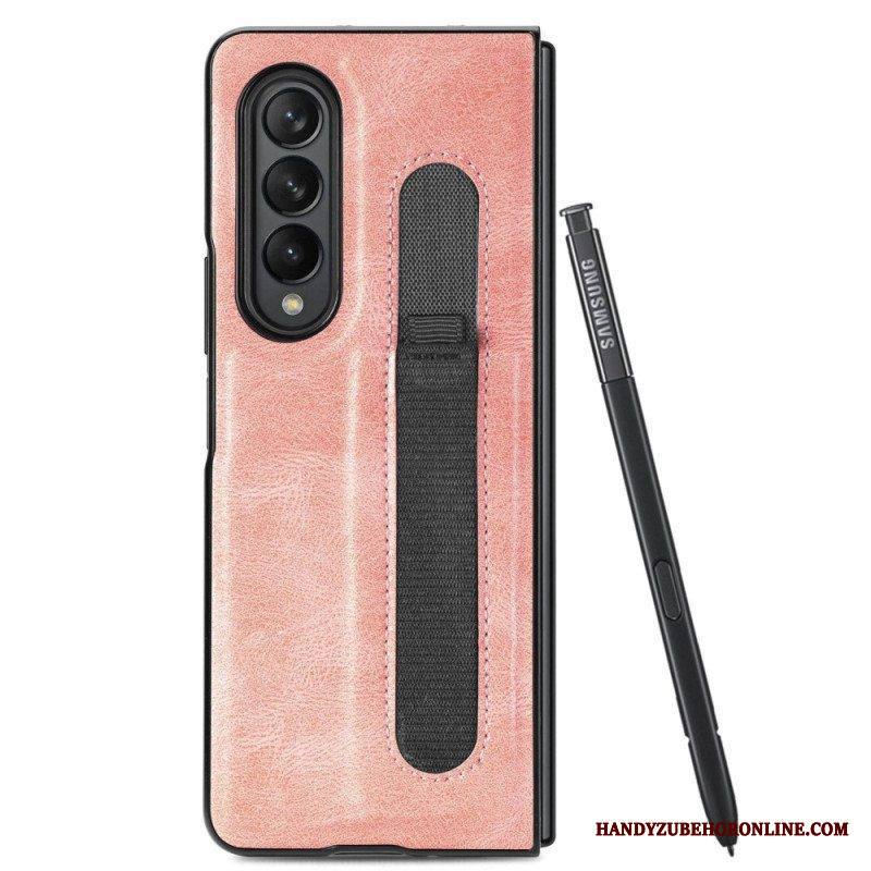 Case Samsung Galaxy Z Fold 4 Keinonahkainen Kynä