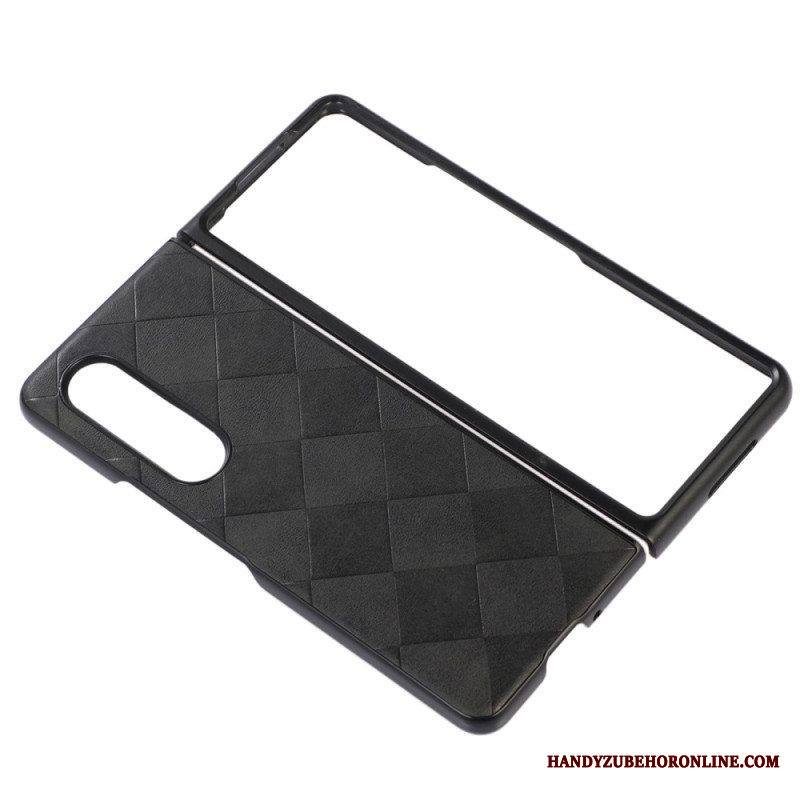 Case Samsung Galaxy Z Fold 4 Keinonahkainen Ruutukuvio