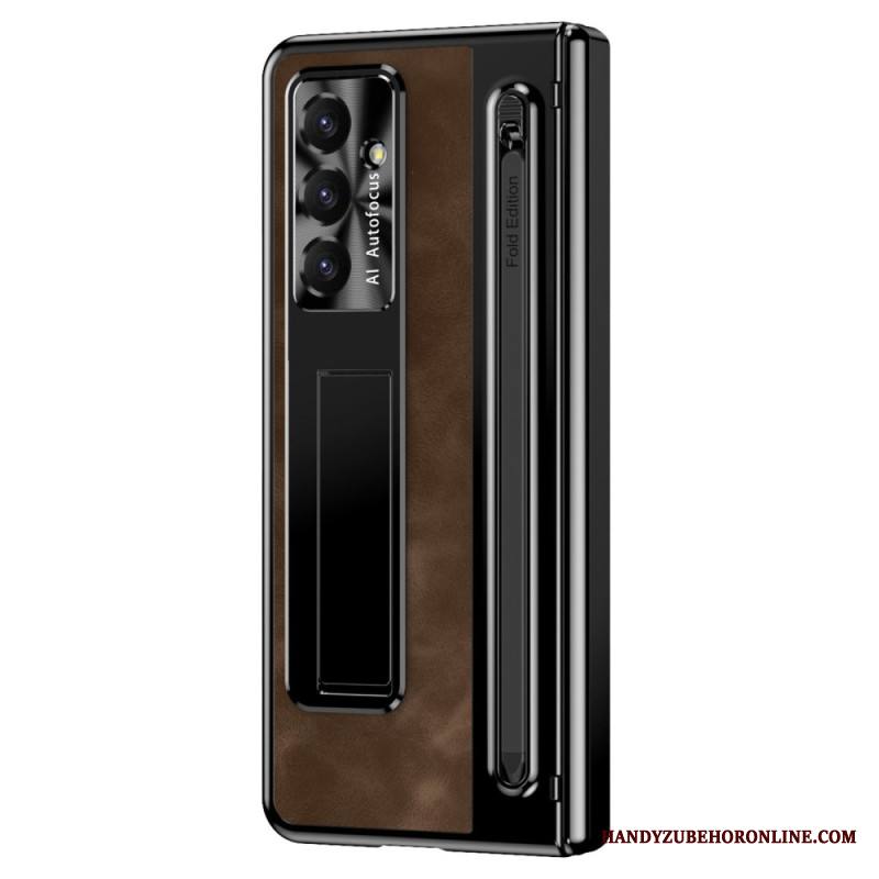 Case Samsung Galaxy Z Fold 7 Puhelinkuoret Nahkaefektijalusta Ja Kynäpidike