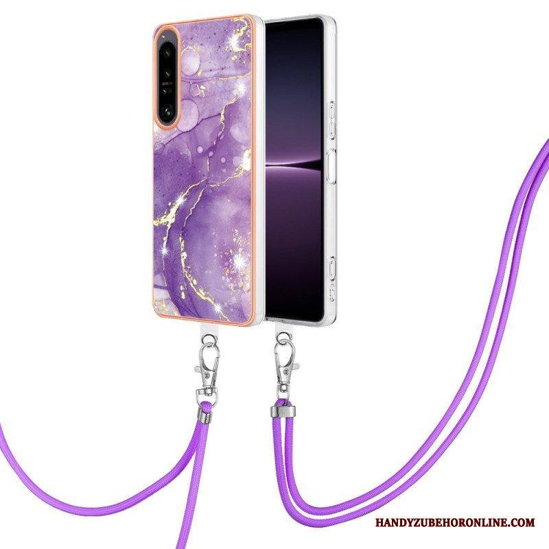 Case Sony Xperia 1 IV Kiristysnyörillä Marmorijohdolla