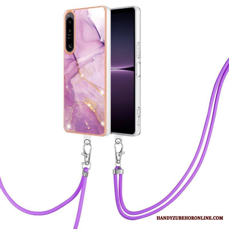 Case Sony Xperia 1 IV Kiristysnyörillä Marmorijohdolla