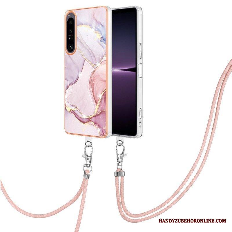 Case Sony Xperia 1 IV Kiristysnyörillä Marmorijohdolla