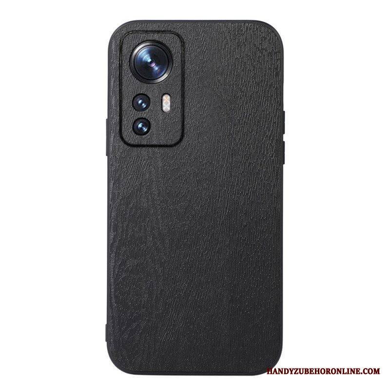 Case Xiaomi 12 Pro Tyylikäs Nahkainen Puuefekti