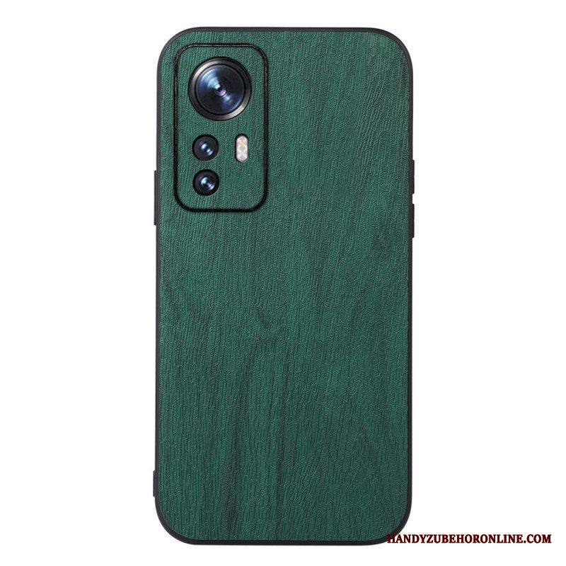 Case Xiaomi 12 Pro Tyylikäs Nahkainen Puuefekti