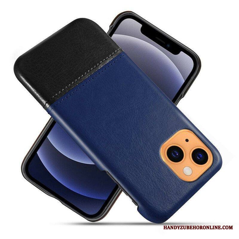 Case iPhone 13 Mini Ksq Kaksisävyinen Nahkaefekti
