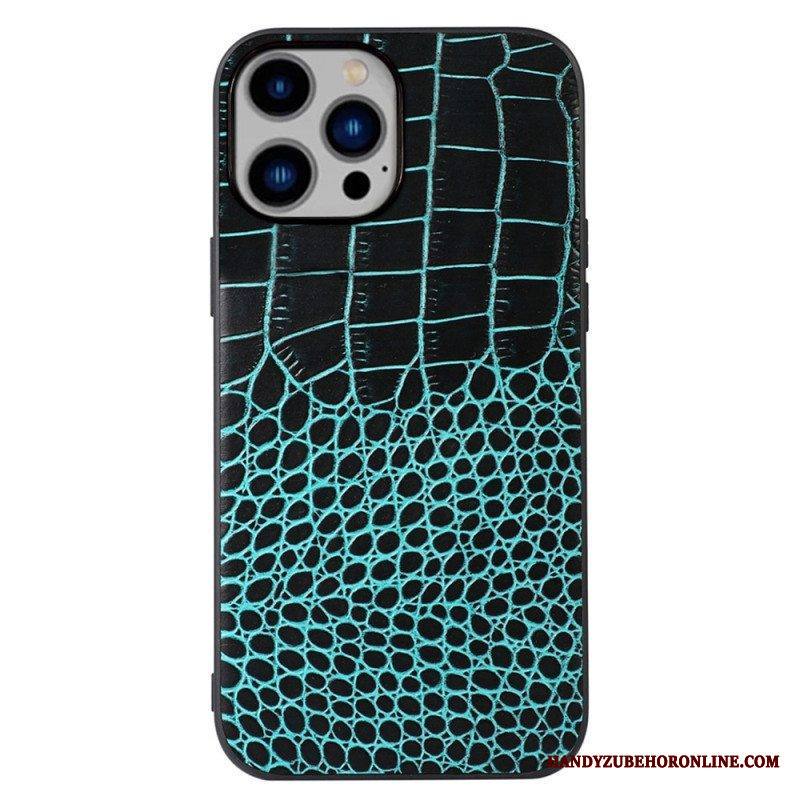 Case iPhone 14 Plus Aito Crocodile Texture -nahka