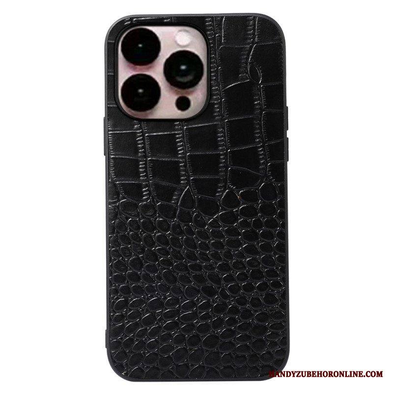 Case iPhone 14 Pro Max Aito Crocodile Texture -nahka