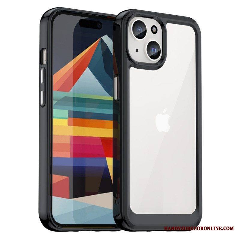 Case iPhone 15 Läpinäkyvät Silikonireunat