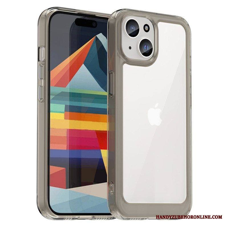 Case iPhone 15 Läpinäkyvät Silikonireunat