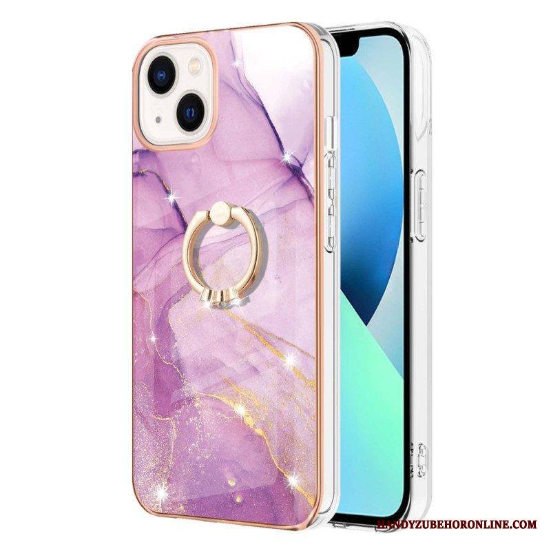 Case iPhone 15 Plus Marmori-tyyli Tukirenkaalla