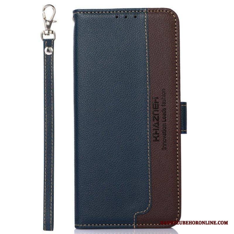 Flip Case Moto G51 5G Litsi Style Rfid Khazneh