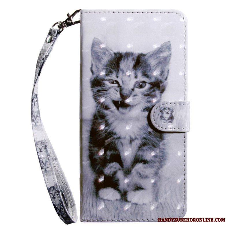 Flip Case Samsung Galaxy A14 / A14 5G Suojaketju Kuori Vain Stringikissat