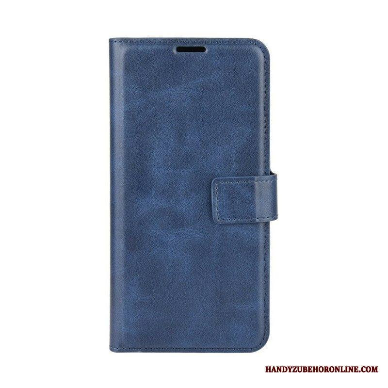 Flip Case Samsung Galaxy M12 / A12 Lasitettu Nahkaefekti