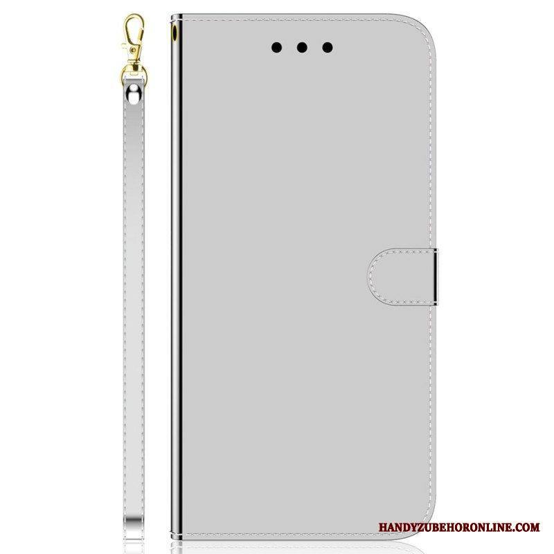 Flip Case Samsung Galaxy M13 Peili Ja Kaulanauha