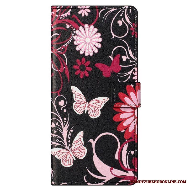 Flip Case Samsung Galaxy M23 5G Perhoset Perhoset