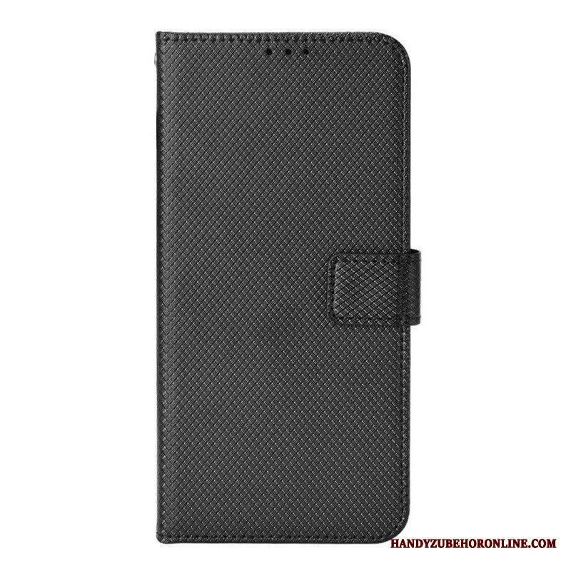Flip Case Samsung Galaxy M23 5G Teksturoitu Kuvio Hihnalla