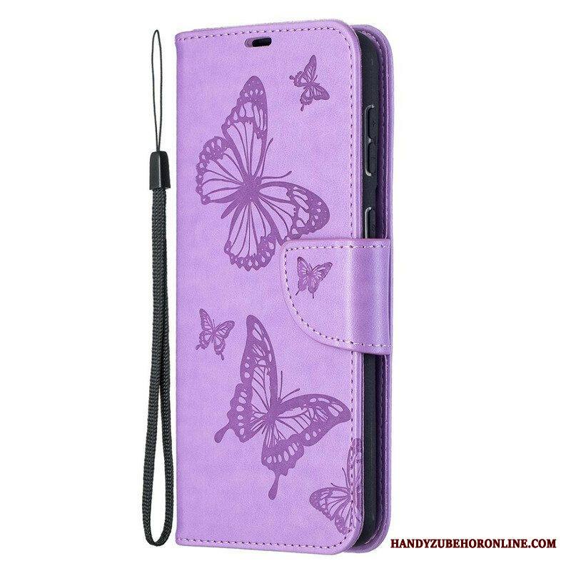 Flip Case Samsung Galaxy S21 Plus 5G Kotelot Flip Perhoset Ja Vino Läppä