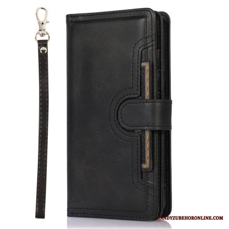 Flip Case Samsung Galaxy S23 5G Monikortti Ja Etutasku
