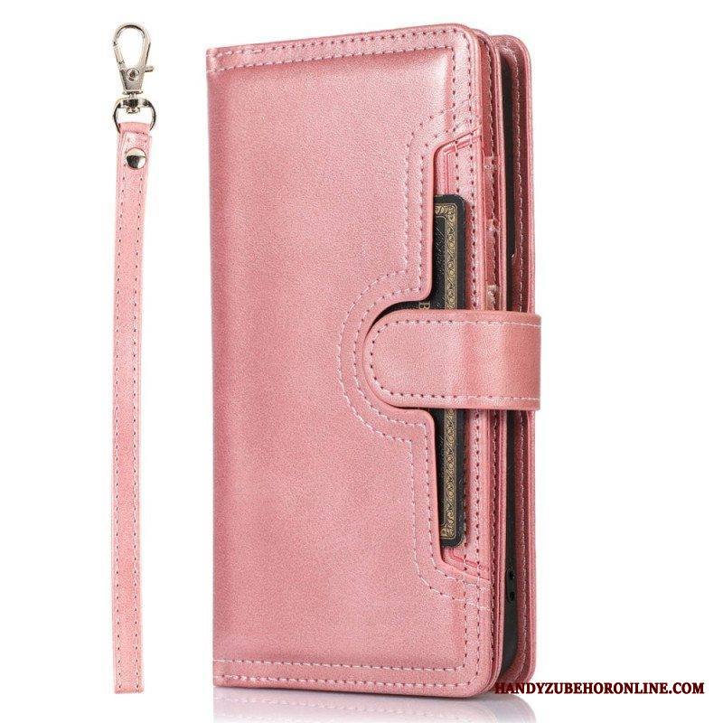 Flip Case Samsung Galaxy S23 5G Monikortti Ja Etutasku