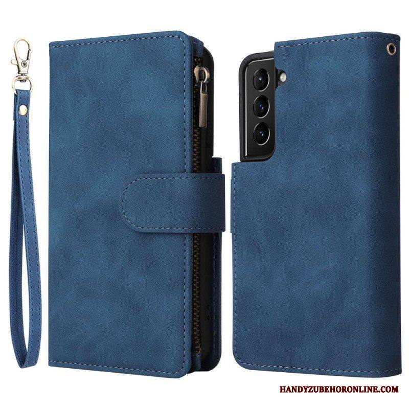 Flip Case Samsung Galaxy S23 5G Vetoketjullisen Pussin Kanssa