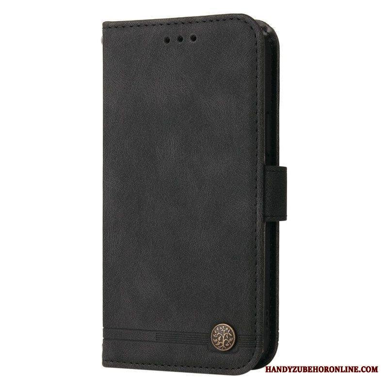 Flip Case Samsung Galaxy S23 Plus 5G Nahkatyyli Koristeellisella Niitillä