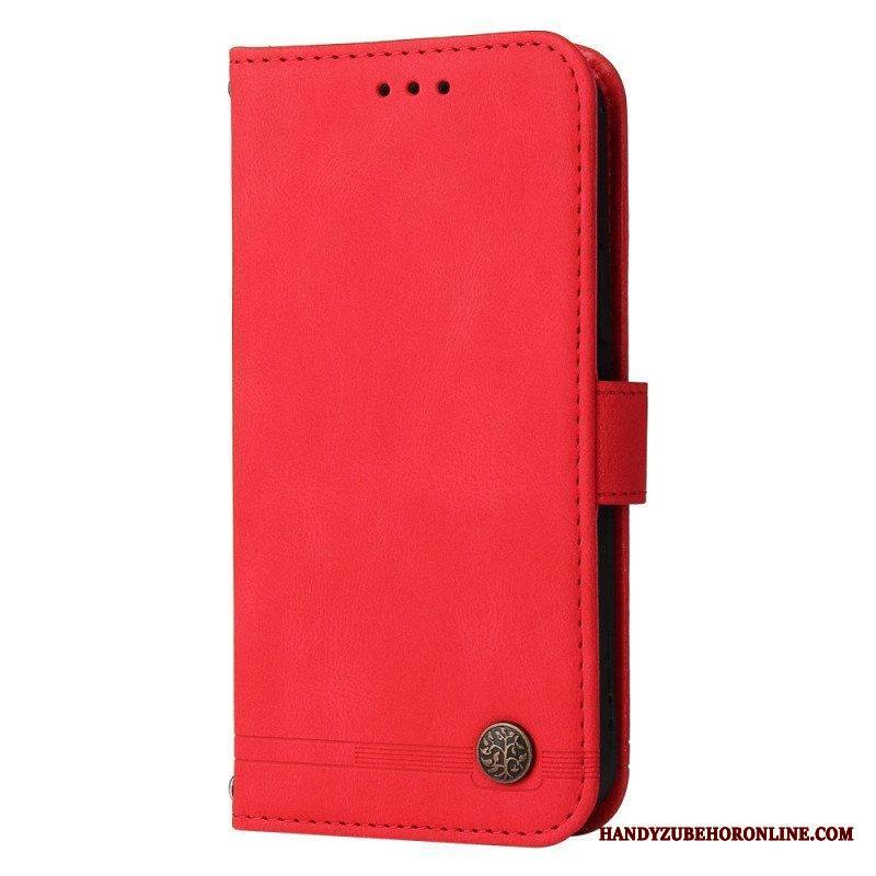 Flip Case Samsung Galaxy S23 Plus 5G Nahkatyyli Koristeellisella Niitillä