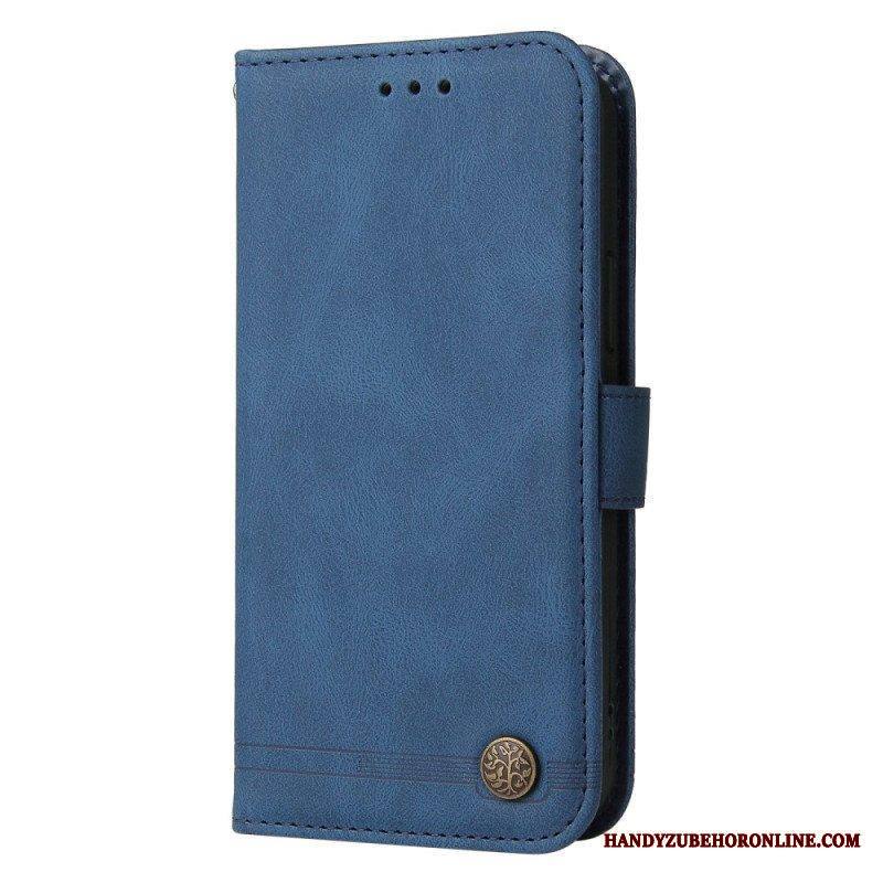 Flip Case Samsung Galaxy S23 Plus 5G Nahkatyyli Koristeellisella Niitillä