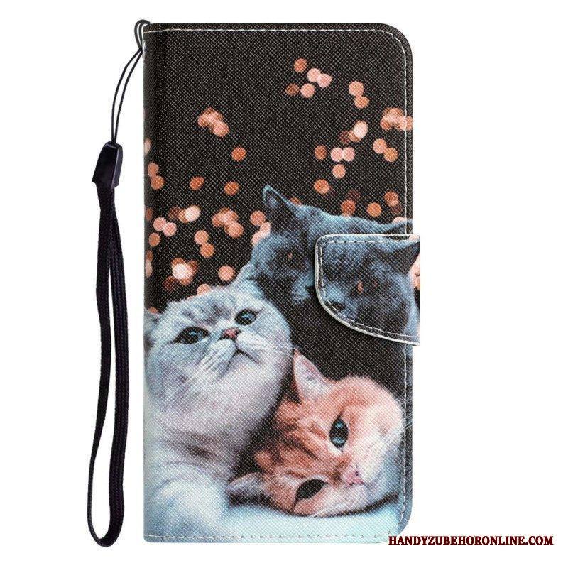 Flip Case Samsung Galaxy S23 Plus 5G Suojaketju Kuori Vain Stringikissat