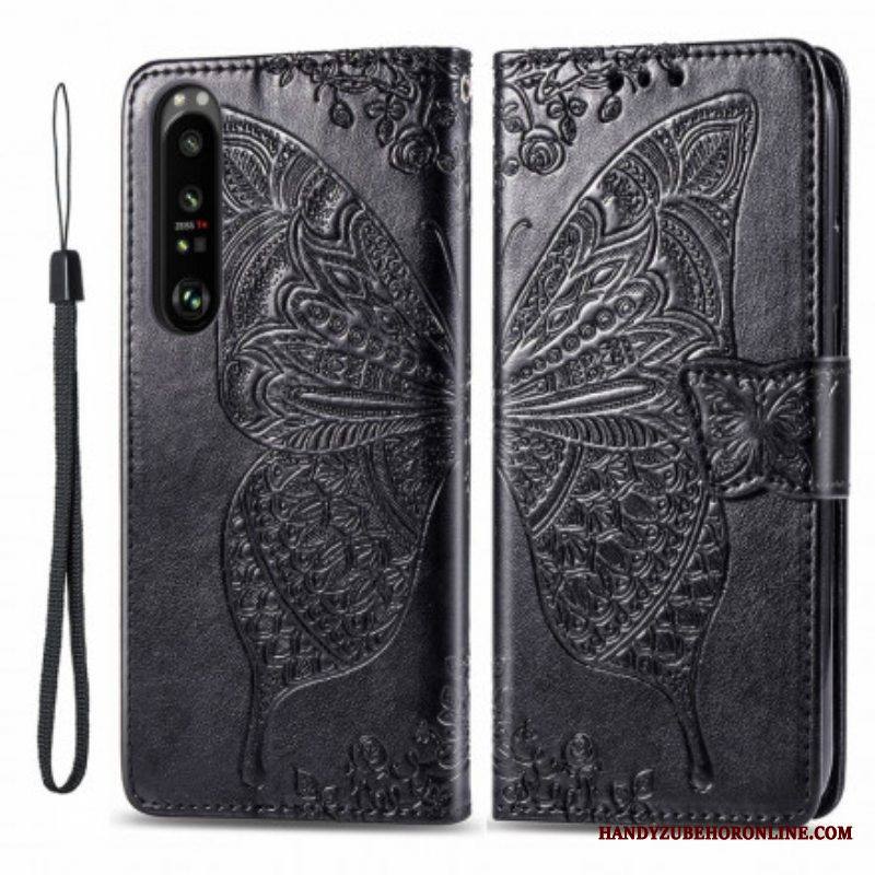 Flip Case Sony Xperia 1 III Puolikkaat Perhoset