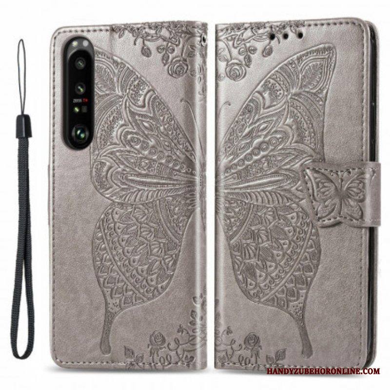 Flip Case Sony Xperia 1 III Puolikkaat Perhoset