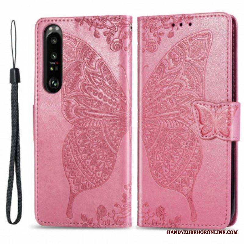 Flip Case Sony Xperia 1 III Puolikkaat Perhoset