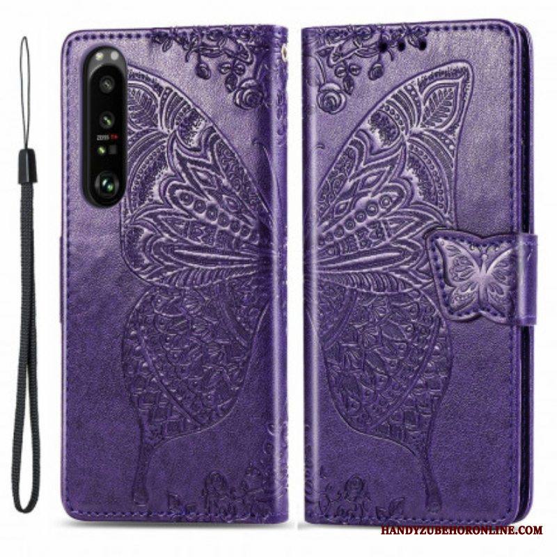 Flip Case Sony Xperia 1 III Puolikkaat Perhoset